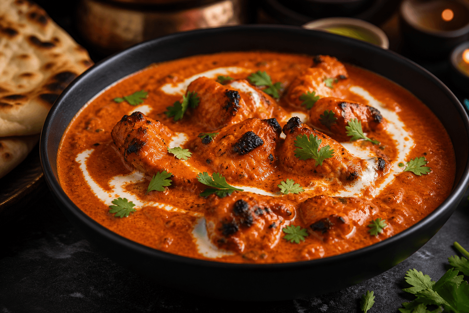 A serving of Punjabi Bytes butter chicken
