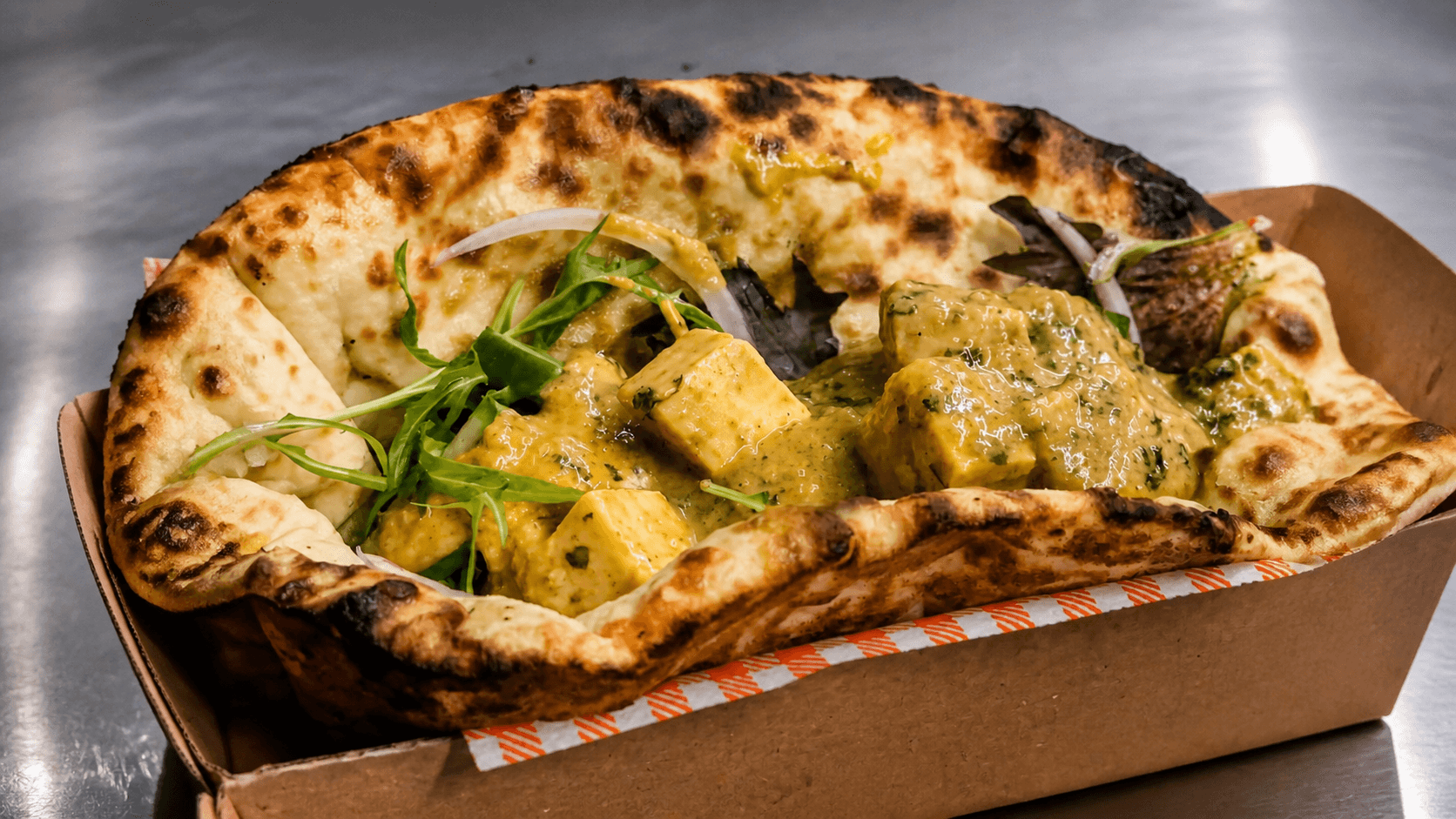 Paneer Malai Methi served with fresh naan from Punjabi Bytes